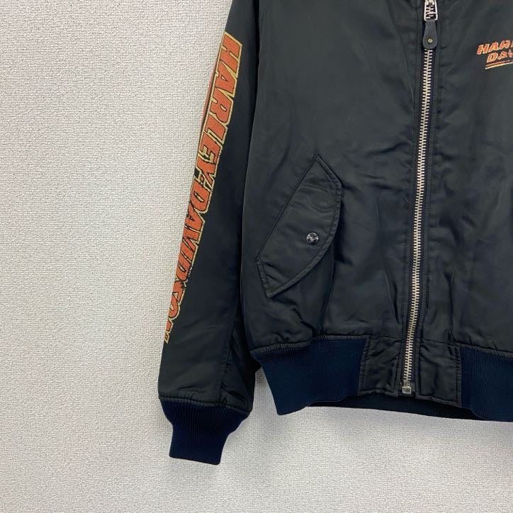 HARLEY DAVIDSON　ハーレーダビッドソン　MA-1タイプ　ナイロンジャケット　黒　ブラック　Mサイズ