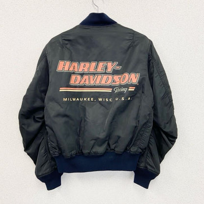 HARLEY DAVIDSON　ハーレーダビッドソン　MA-1タイプ　ナイロンジャケット　黒　ブラック　Mサイズ