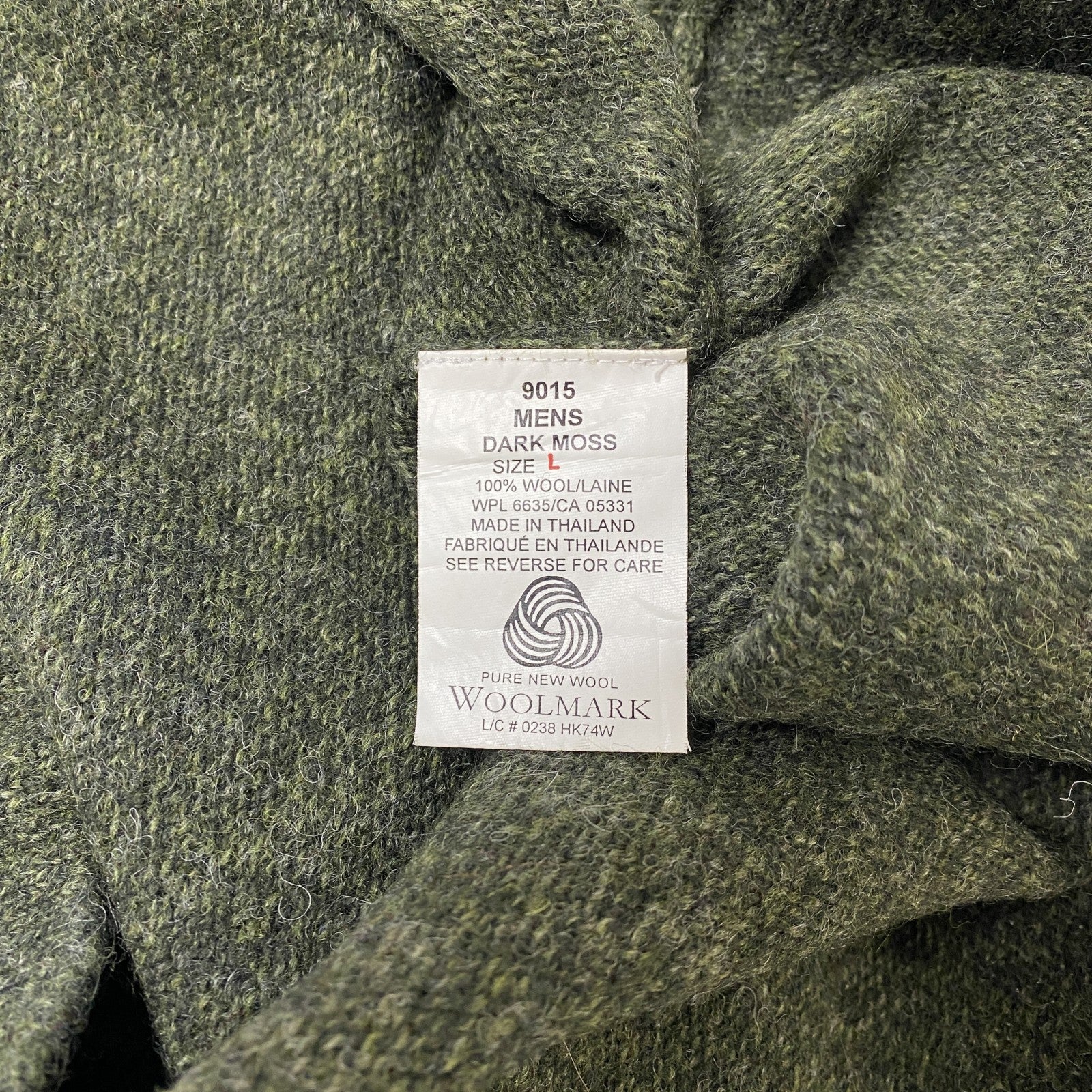 WOOLRICH　ウールリッチ　長袖ハーフジップニット　セーター　ハイネック　緑　グリーン　秋冬服　Lサイズ　古着