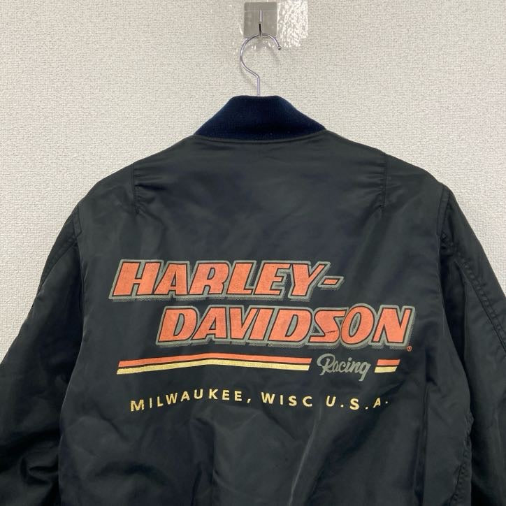 HARLEY DAVIDSON　ハーレーダビッドソン　MA-1タイプ　ナイロンジャケット　黒　ブラック　Mサイズ