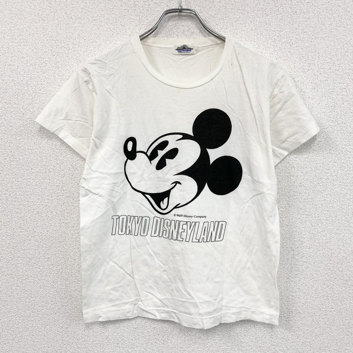 ～90s　Disney　東京ディズニーランド　ミッキーマウス　半袖Tシャツ　ヴィンテージ　ホワイト　Mサイズ　古着