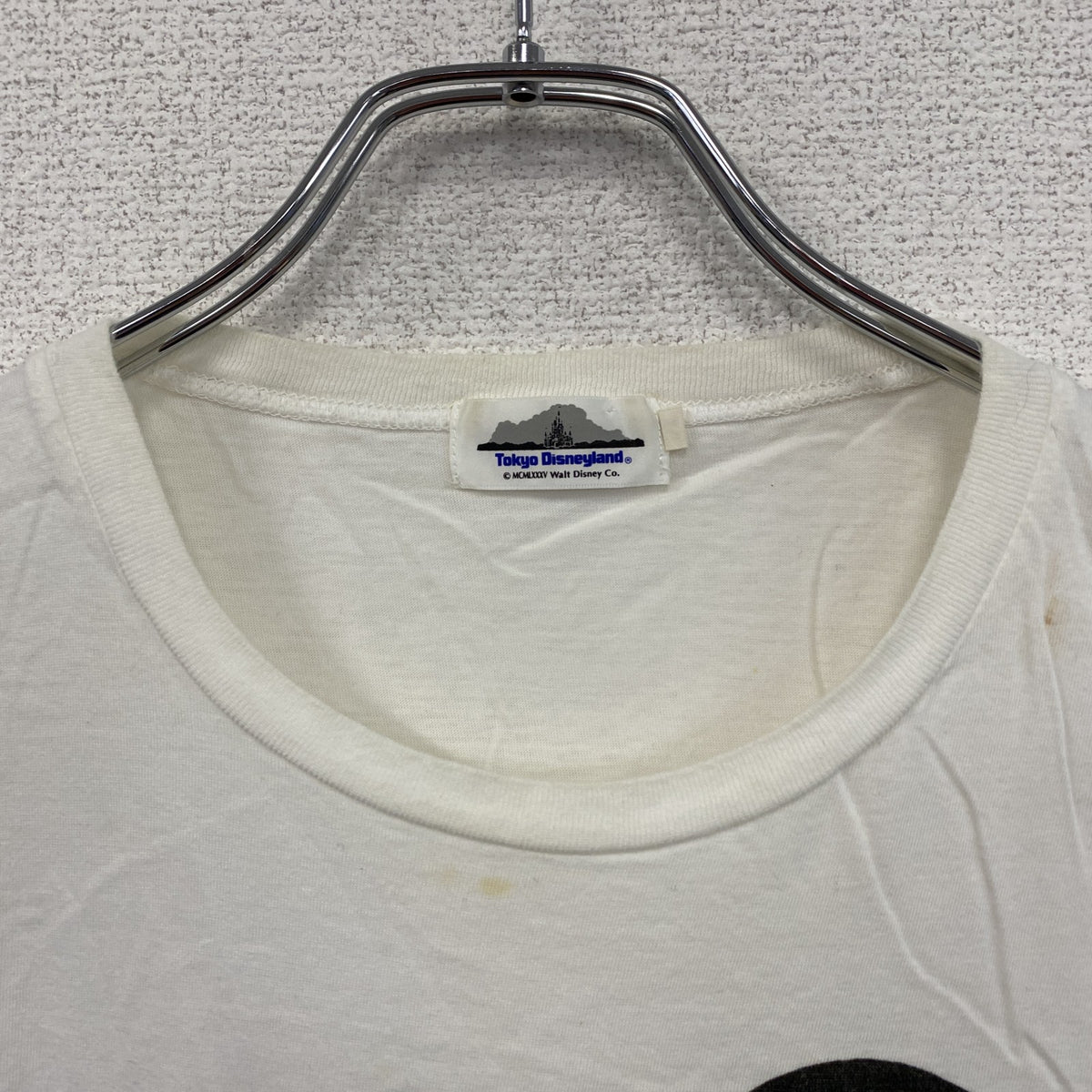 ～90s　Disney　東京ディズニーランド　ミッキーマウス　半袖Tシャツ　ヴィンテージ　ホワイト　Mサイズ　古着