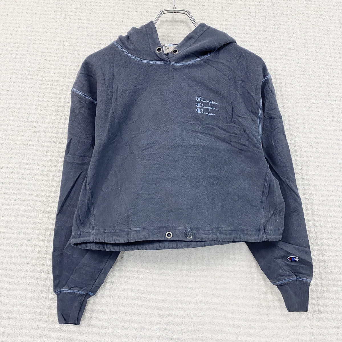 Champion　チャンピオン　リバースウィーブ　スウェットパーカー/フーディー　ネイビー　紺　Sサイズ トレーナー スウェットトップス フード付き 古着
