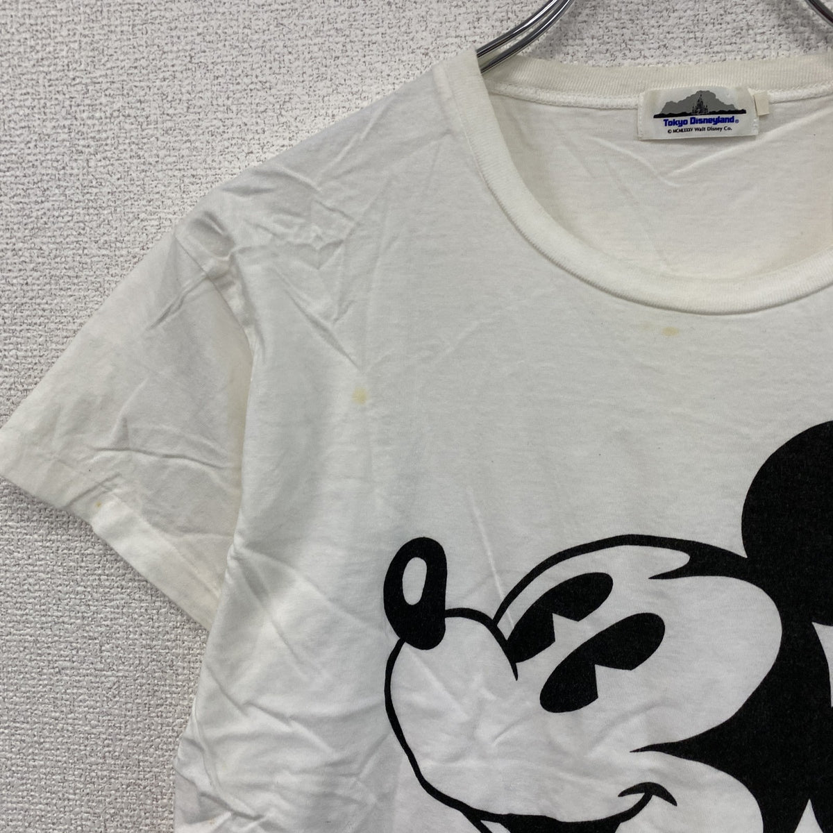 ～90s　Disney　東京ディズニーランド　ミッキーマウス　半袖Tシャツ　ヴィンテージ　ホワイト　Mサイズ　古着