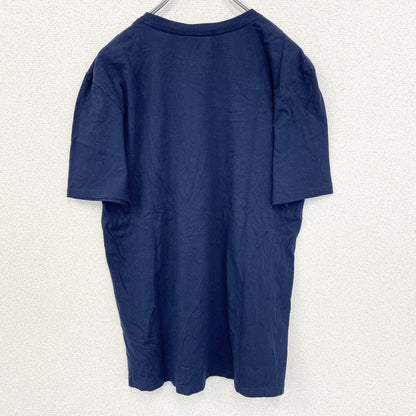 古着 used　NIKE　ナイキ　半袖プリントTシャツ　バスケットボール　スウッシュマーク　ネイビー　クルーネック　Mサイズ