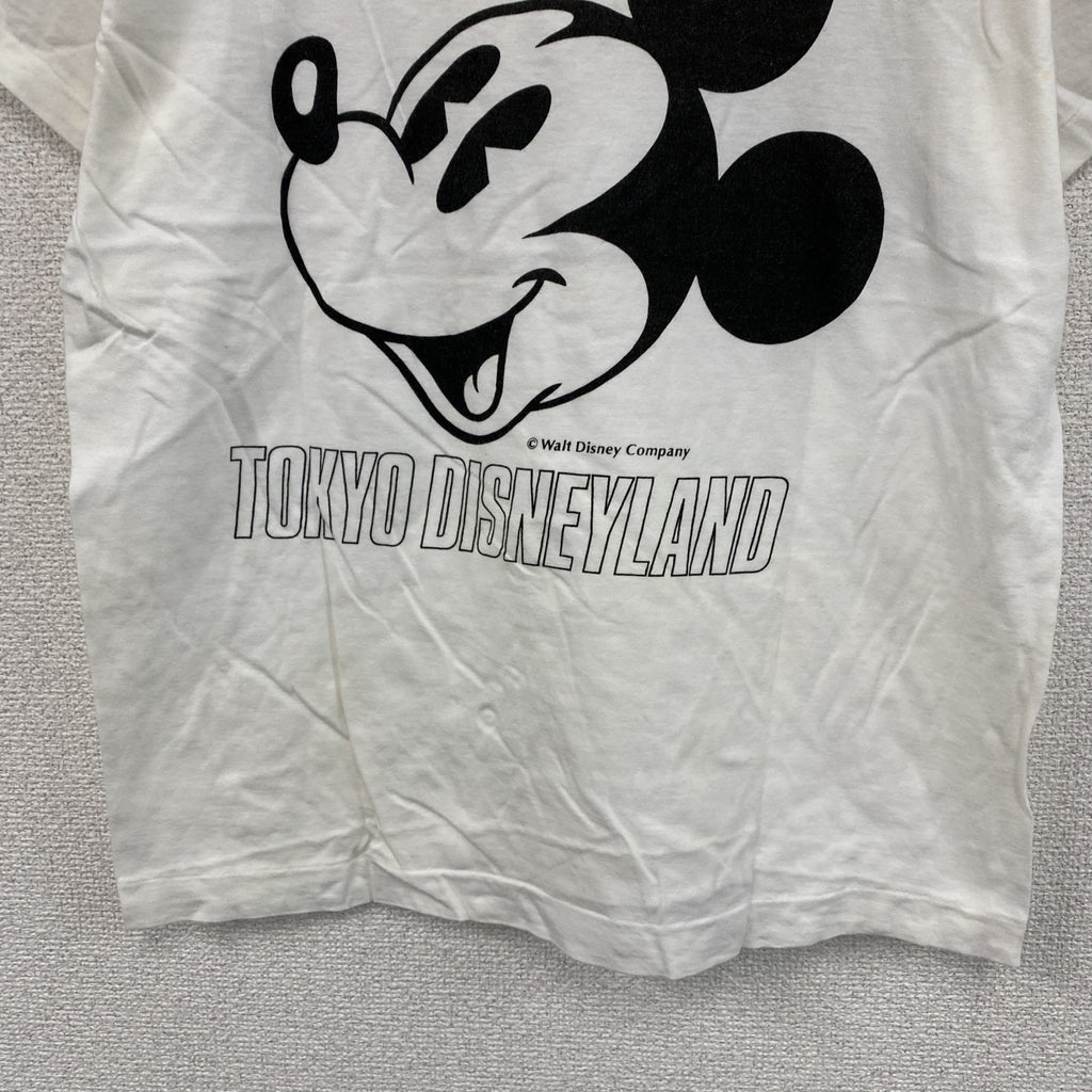 ～90s　Disney　東京ディズニーランド　ミッキーマウス　半袖Tシャツ　ヴィンテージ　ホワイト　Mサイズ　古着