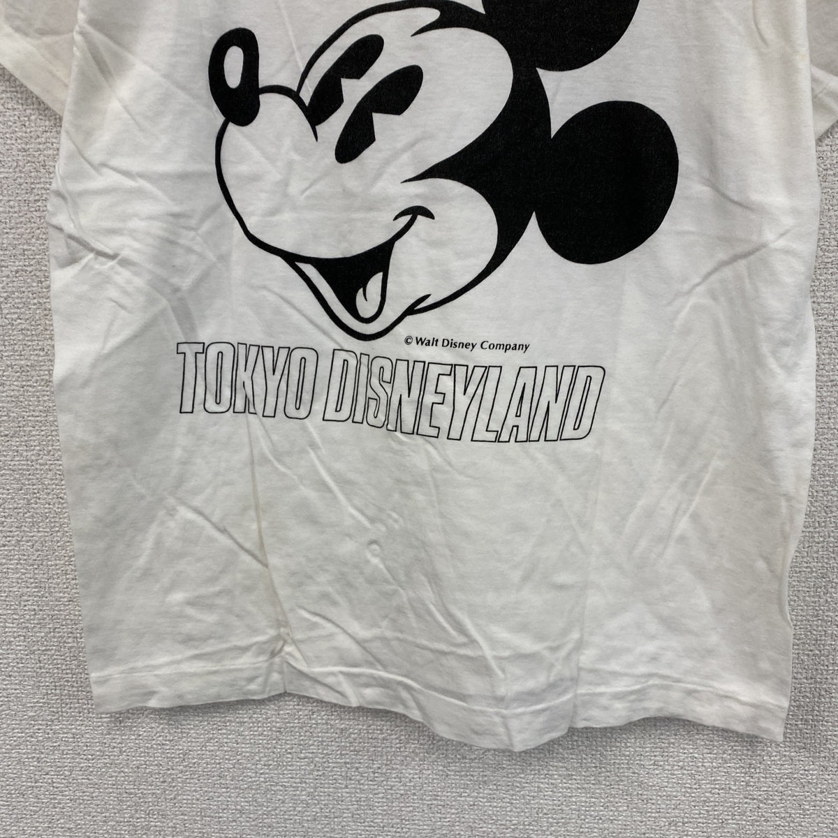 ～90s　Disney　東京ディズニーランド　ミッキーマウス　半袖Tシャツ　ヴィンテージ　ホワイト　Mサイズ　古着