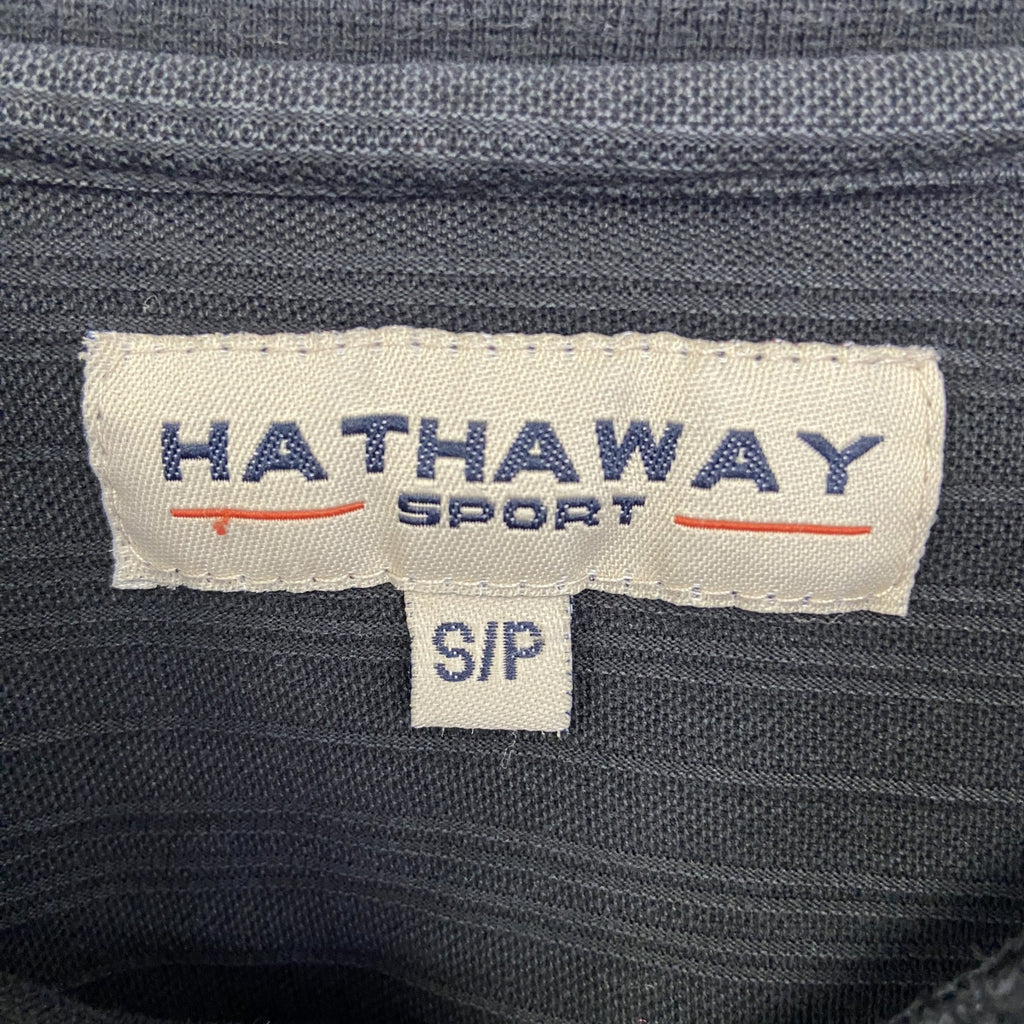 HATHAWAY ハサウェイ 　半袖シンプルTシャツ　ノームコア　無地　黒　ブラック　スポーツウェア　クルーネック　Sサイズ　古着