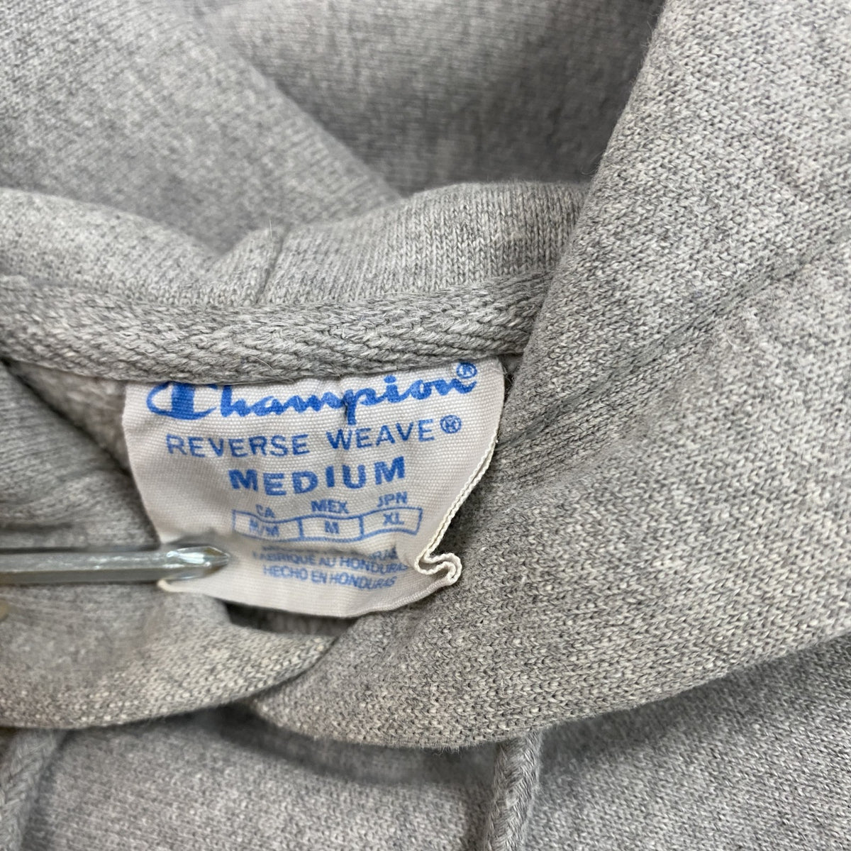 Champion　チャンピオン　リバースウィーブ　スウェットパーカー/フーディー　灰色　グレー　Mサイズ　古着