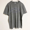 LEAGUE　半袖カレッジプリントTシャツ　クルーネック　メーンマリタイムアカデミー　グレー　灰色　春夏服　Lサイズ　古着