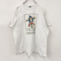 90s～　AIRAK　アイラック　半袖プリントTシャツ　かかし　ヴィンテージ　白　ホワイト　Lサイズ　古着