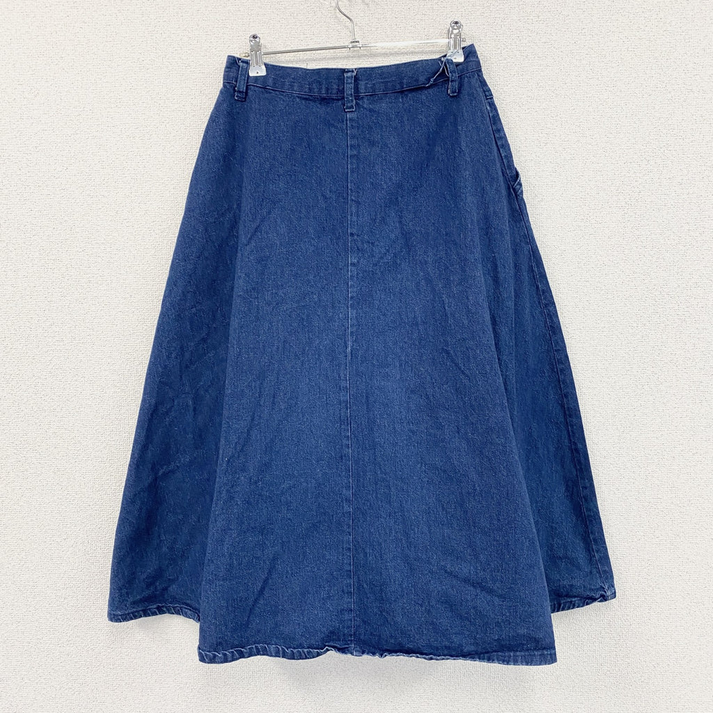 90s　CHEROKEE　チェロキー　デニムフレアスカート　ヴィンテージ　インディゴ　12サイズ　　古着