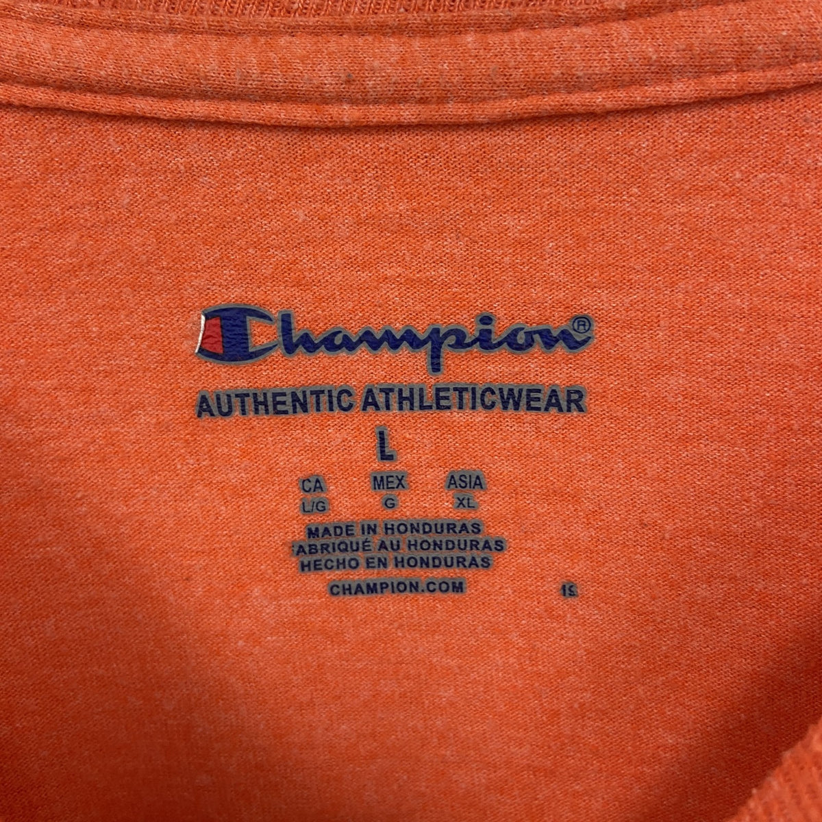 champion　チャンピオン　半袖プリントTシャツ　フィラデルフィア フライヤーズ　ホッケー　オレンジ　Lサイズ　古着