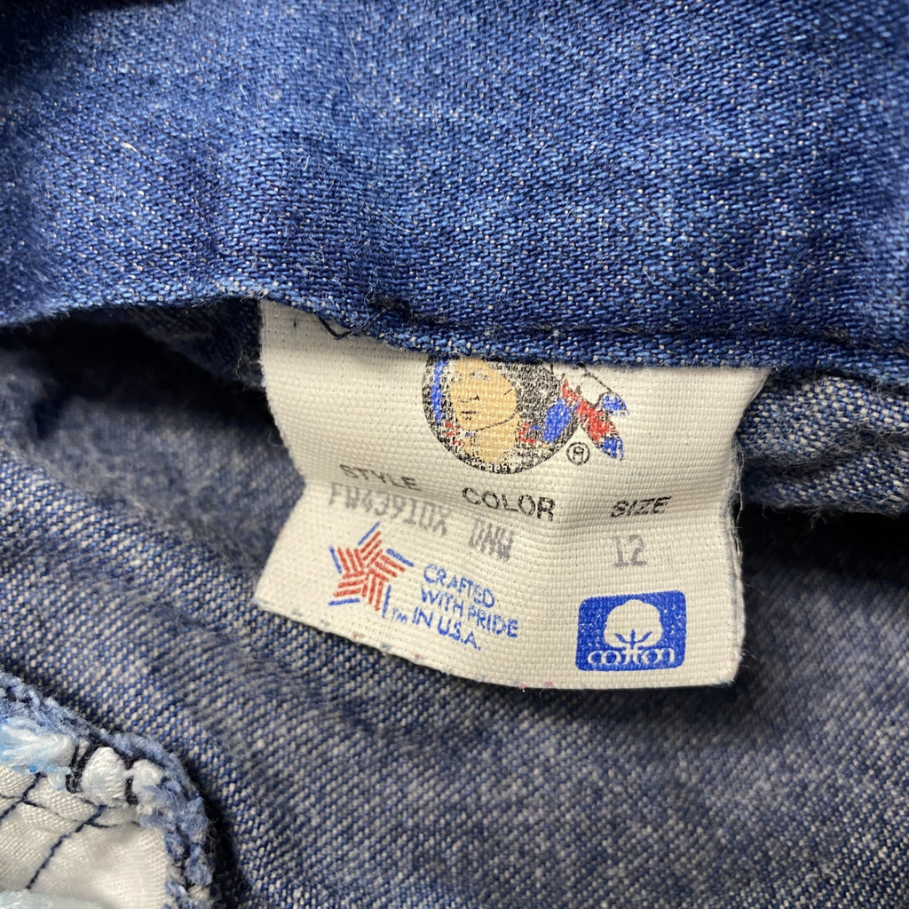 90s　CHEROKEE　チェロキー　デニムフレアスカート　ヴィンテージ　インディゴ　12サイズ　　古着