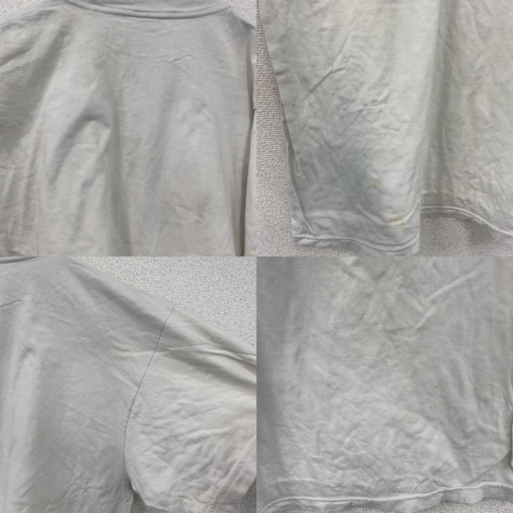 90s～　AIRAK　アイラック　半袖プリントTシャツ　かかし　ヴィンテージ　白　ホワイト　Lサイズ　古着
