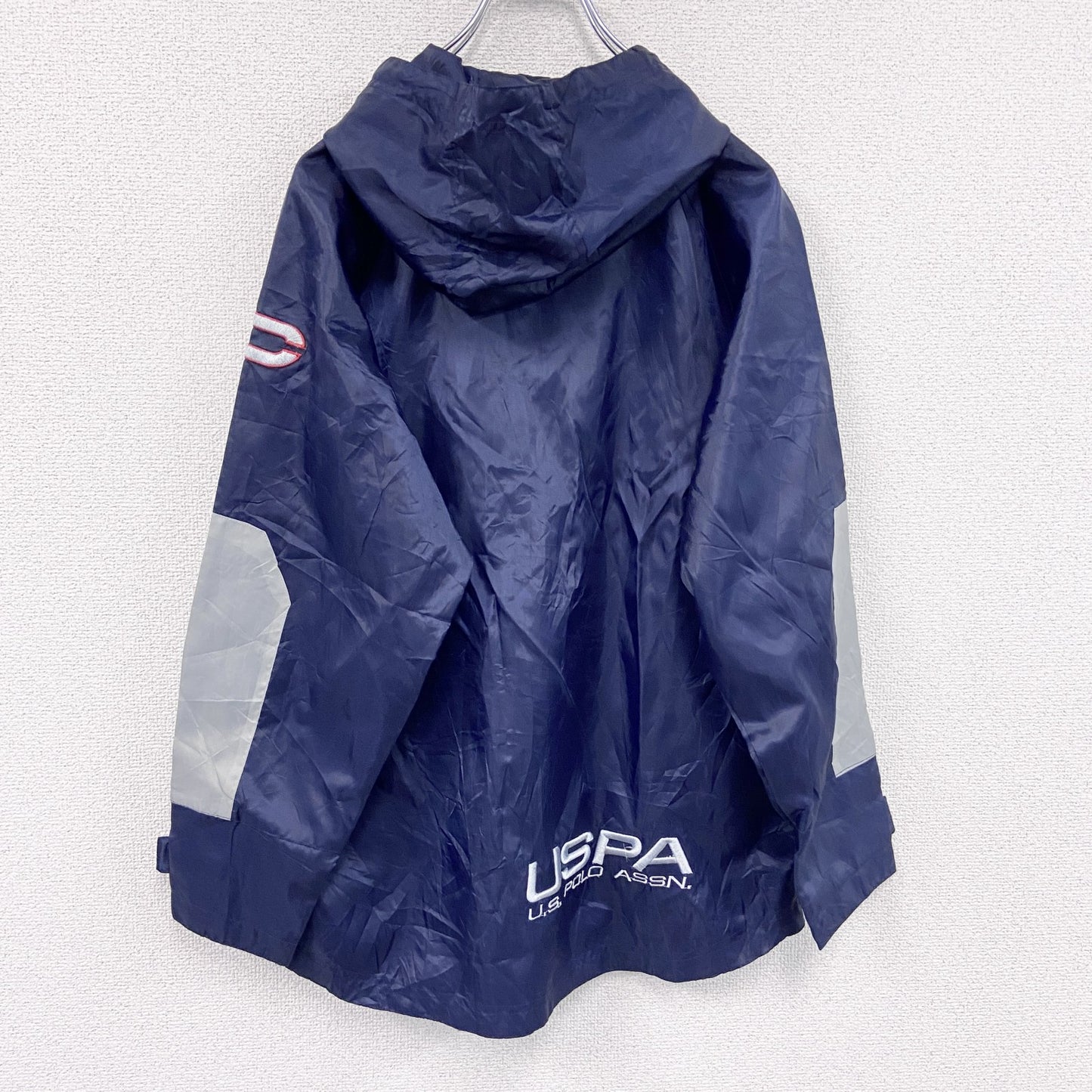 U.S.POLO ASSN.　ユーエスポロアッスン　フルジップジャケット　比翼仕立て　紺　ネイビー　Lサイズ