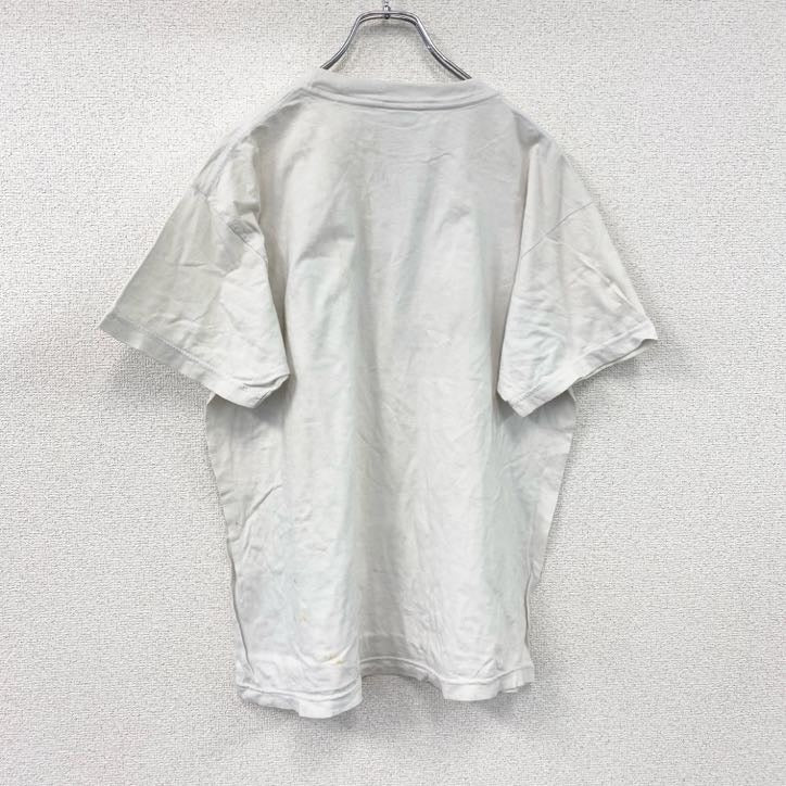90s～　AIRAK　アイラック　半袖プリントTシャツ　かかし　ヴィンテージ　白　ホワイト　Lサイズ　古着