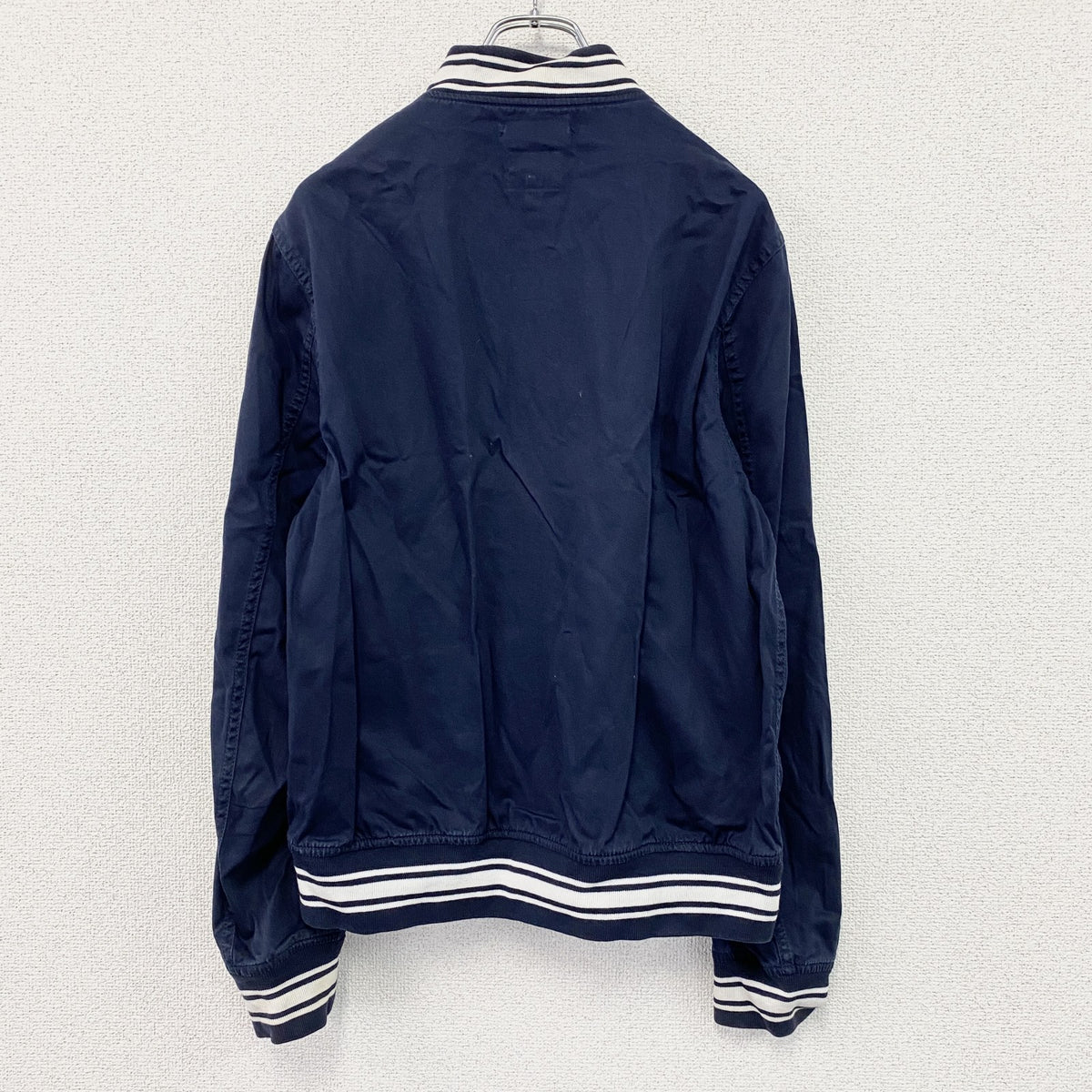 J.CREW　ジェイクルー　コットンブルゾン/ボンバージャケット　紺　ネイビー　Sサイズ メンズ 古着