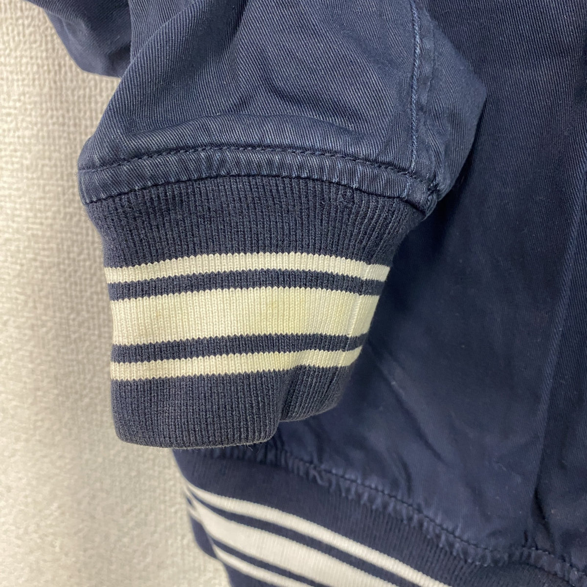 J.CREW　ジェイクルー　コットンブルゾン/ボンバージャケット　紺　ネイビー　Sサイズ メンズ 古着