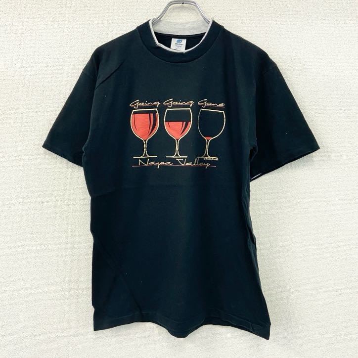 BELITON　半袖プリントTシャツ　シングルステッチ　ヴィンテージ　黒　ブラック　Lサイズ カットソー メンズ コットン 古着