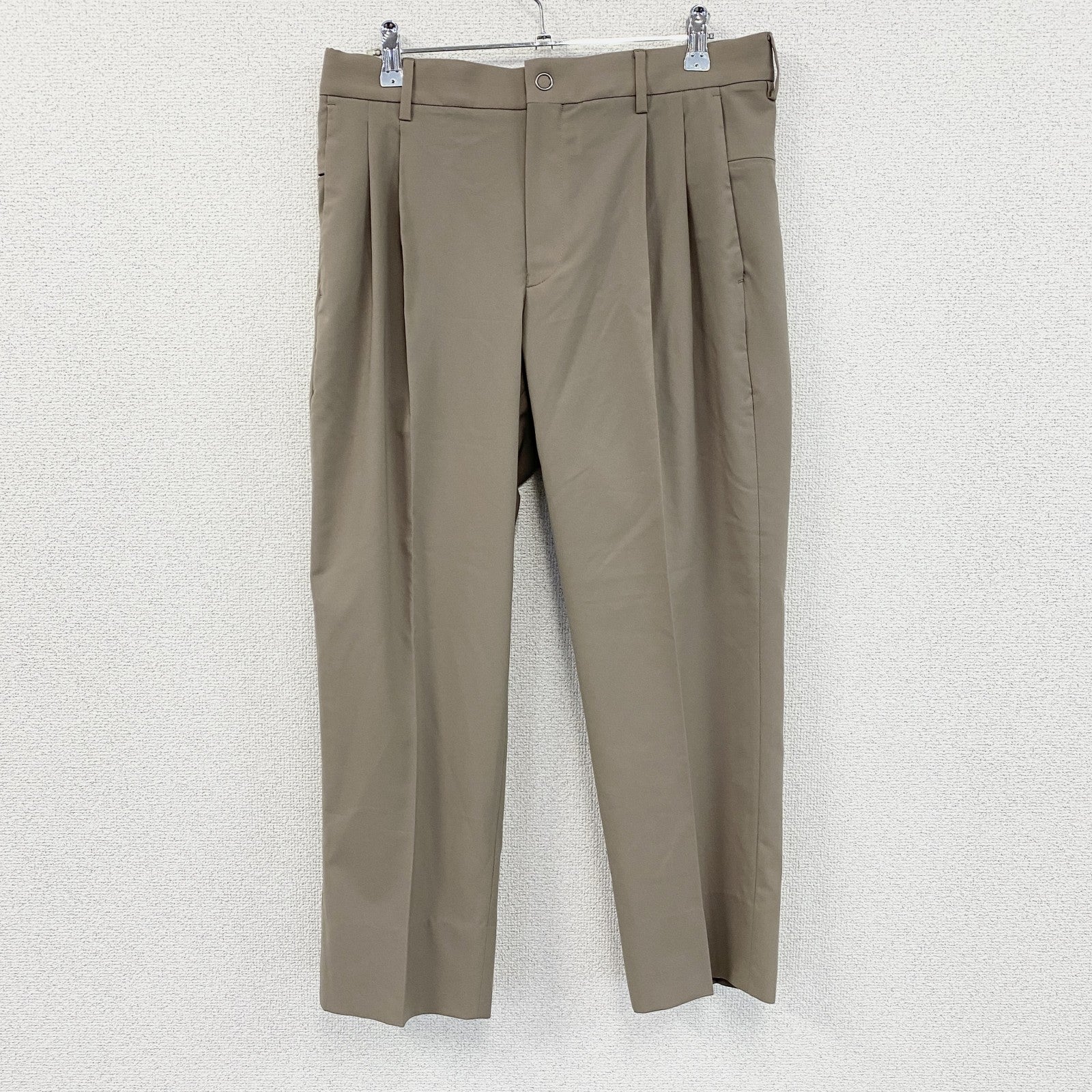 DESCENTE　デサント　イージーパンツ　スラックス　ベージュ　Lサイズ　古着