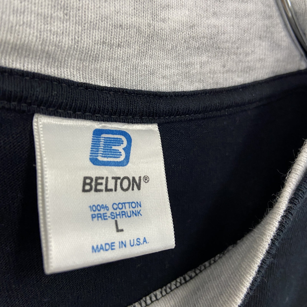 BELITON　半袖プリントTシャツ　シングルステッチ　ヴィンテージ　黒　ブラック　Lサイズ カットソー メンズ コットン 古着