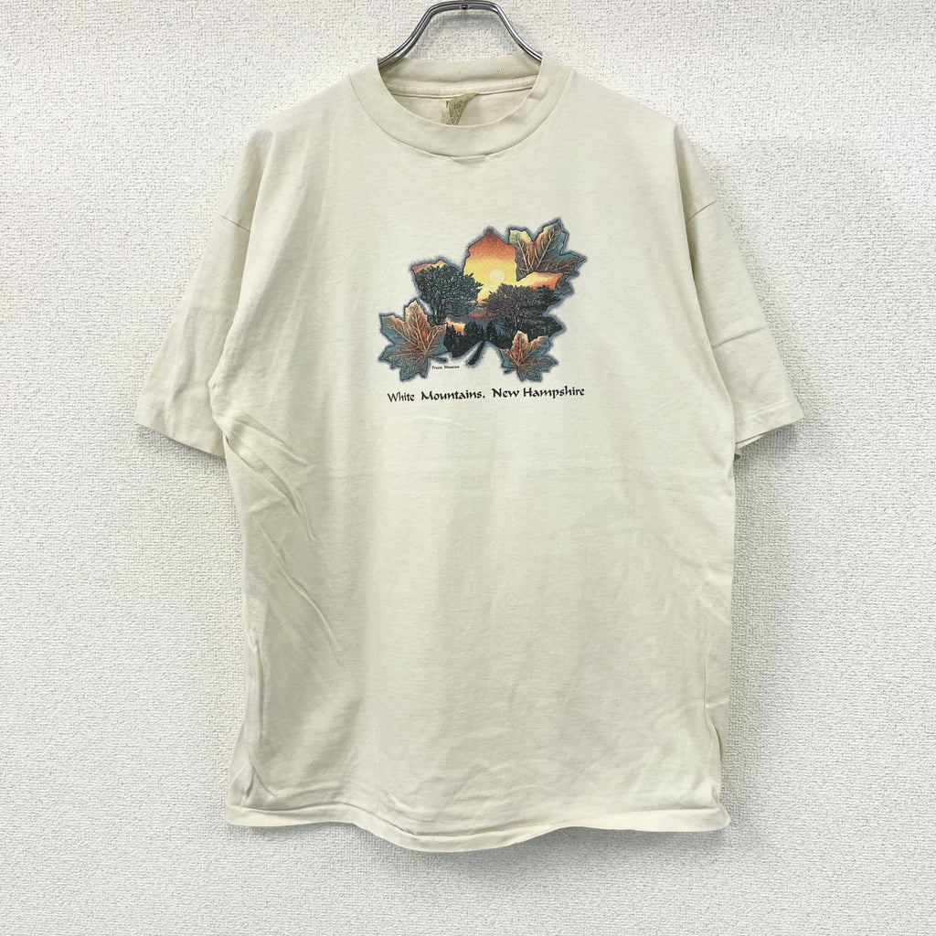 PRAIRIE MOUNTAIN 半袖プリントTシャツ　シングルステッチ　ヴィンテージ　ベージュ　XLサイズ　古着