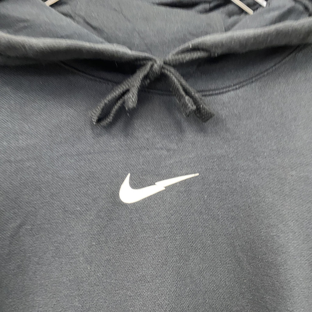 NIKE　ナイキ　スウェットパーカー/フーディー　スウッシュ　デカロゴ　黒　ブラック　Mサイズ　古着