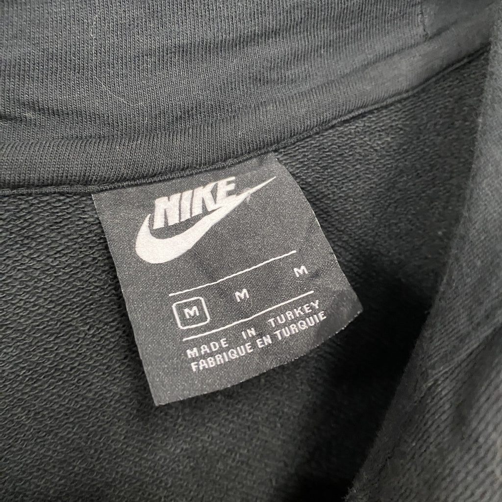 NIKE　ナイキ　スウェットパーカー/フーディー　スウッシュ　デカロゴ　黒　ブラック　Mサイズ　古着