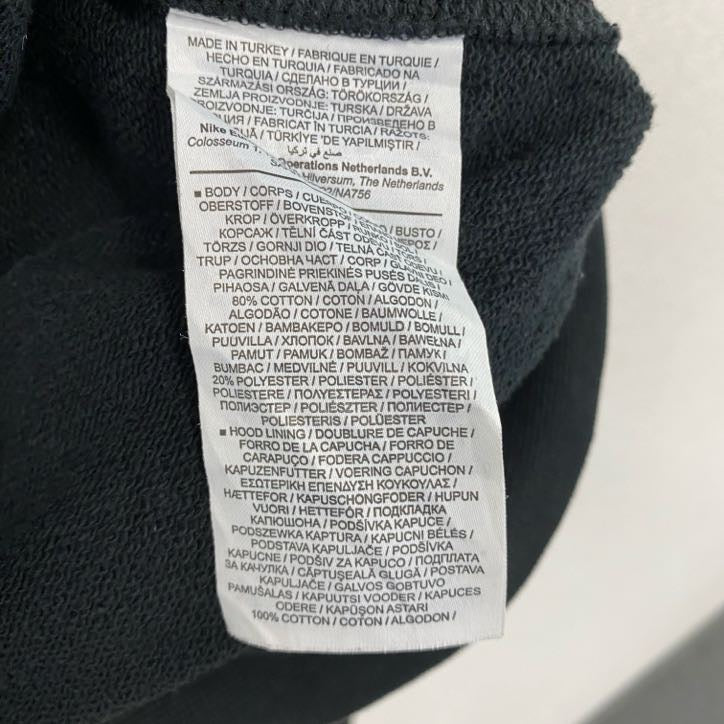NIKE　ナイキ　スウェットパーカー/フーディー　スウッシュ　デカロゴ　黒　ブラック　Mサイズ　古着