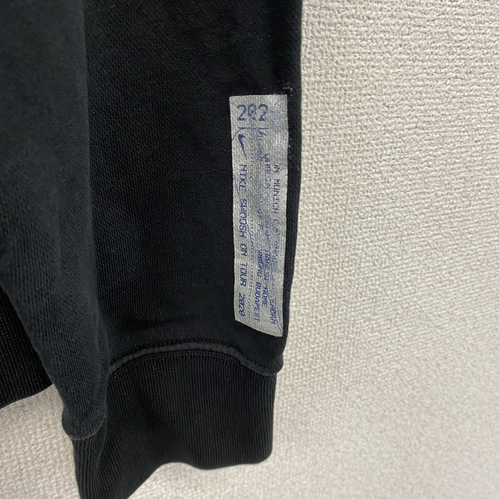 NIKE　ナイキ　スウェットパーカー/フーディー　スウッシュ　デカロゴ　黒　ブラック　Mサイズ　古着