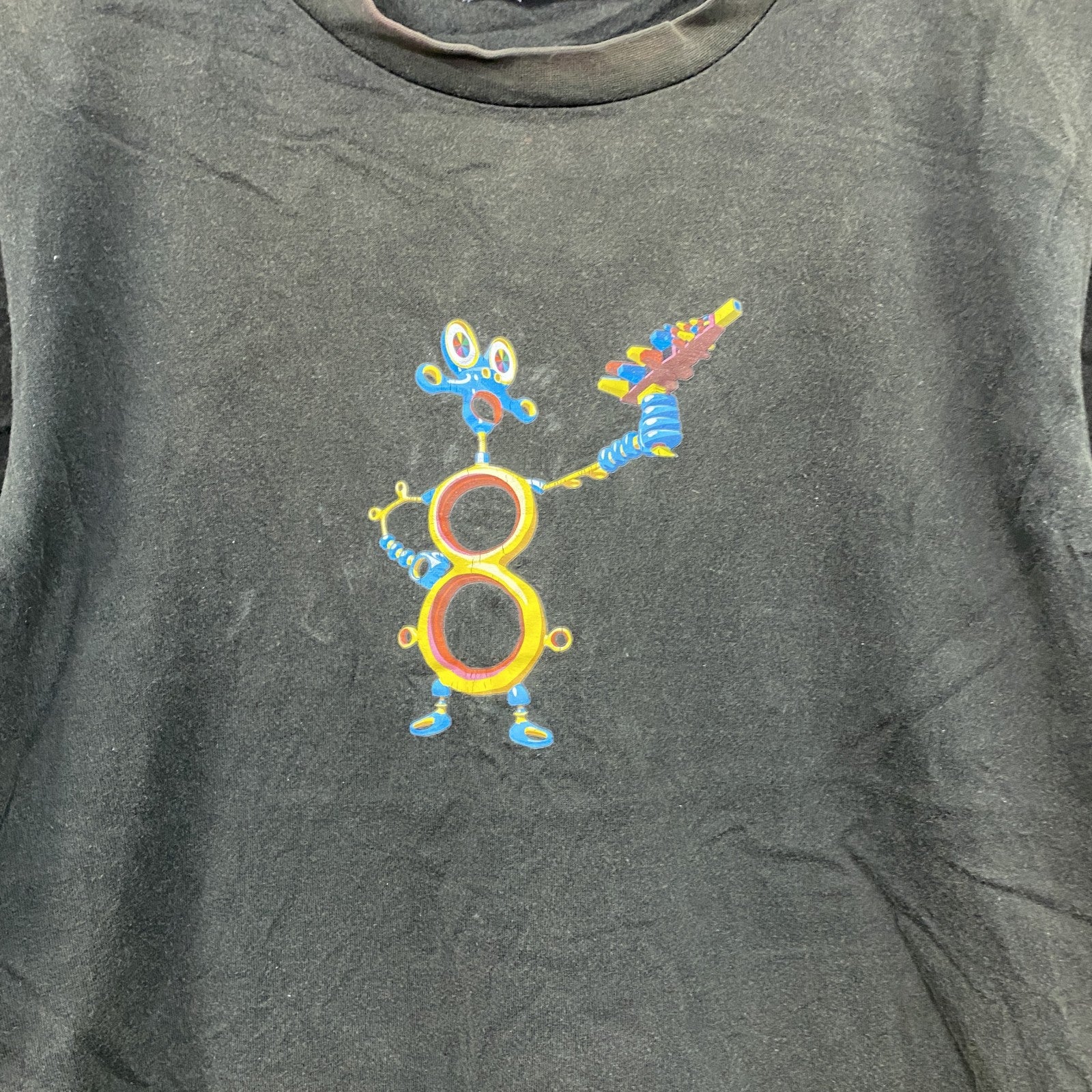 00s　OLD UNIQLO　オールドユニクロ　Robot Megastore　半袖Tシャツ　ダークグリーン　Lサイズ　古着