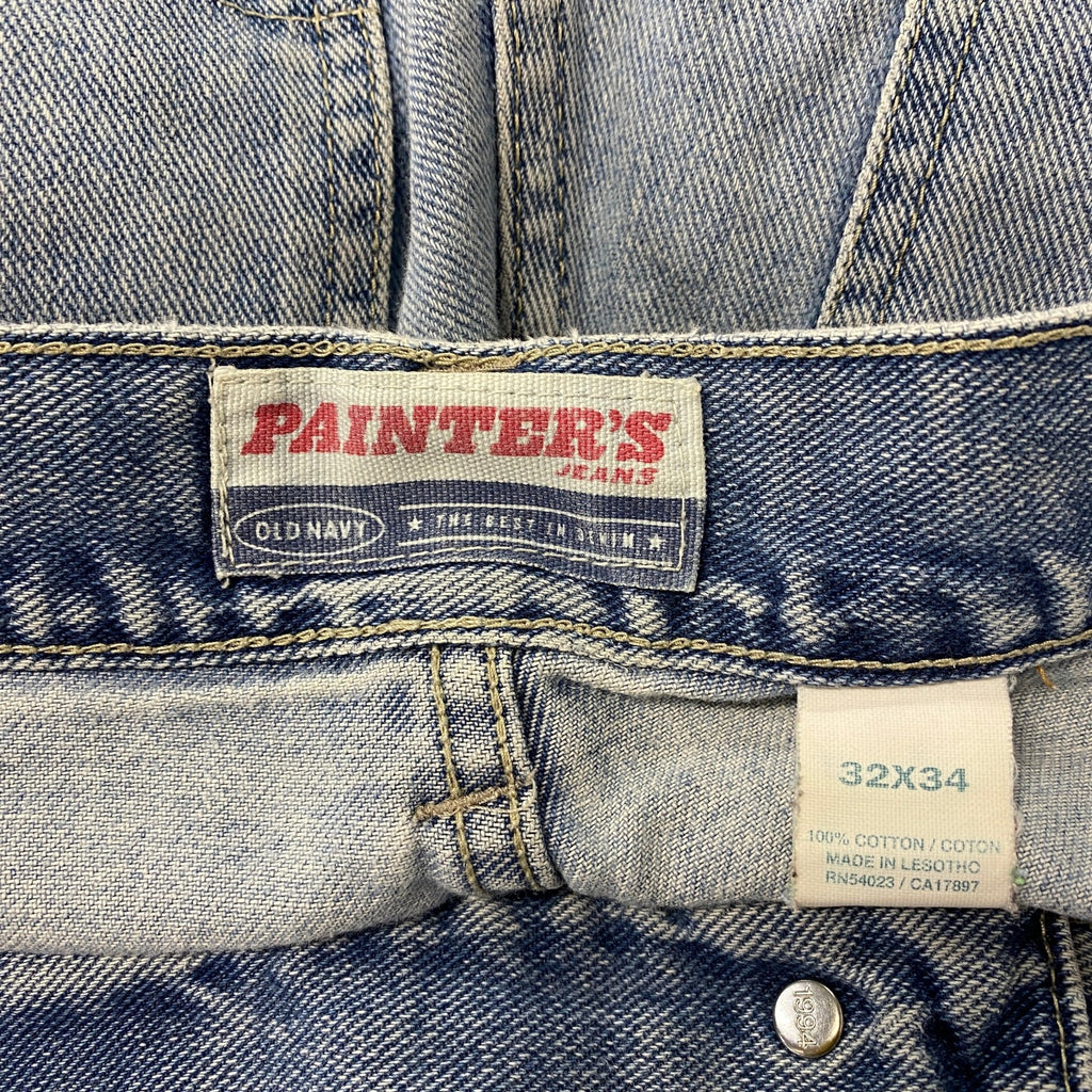 PAINTER'S　ペインターズ　OLD NAVY　デニムペインターパンツ　ジップフライ　インディゴ　W32サイズ