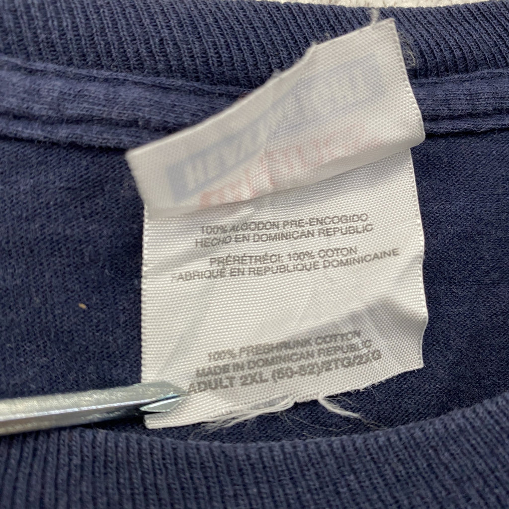 ～00s　Hanes　ヘインズ　半袖プリントTシャツ　ヴィンテージ　紺　ネイビー　2XLサイズ　古着