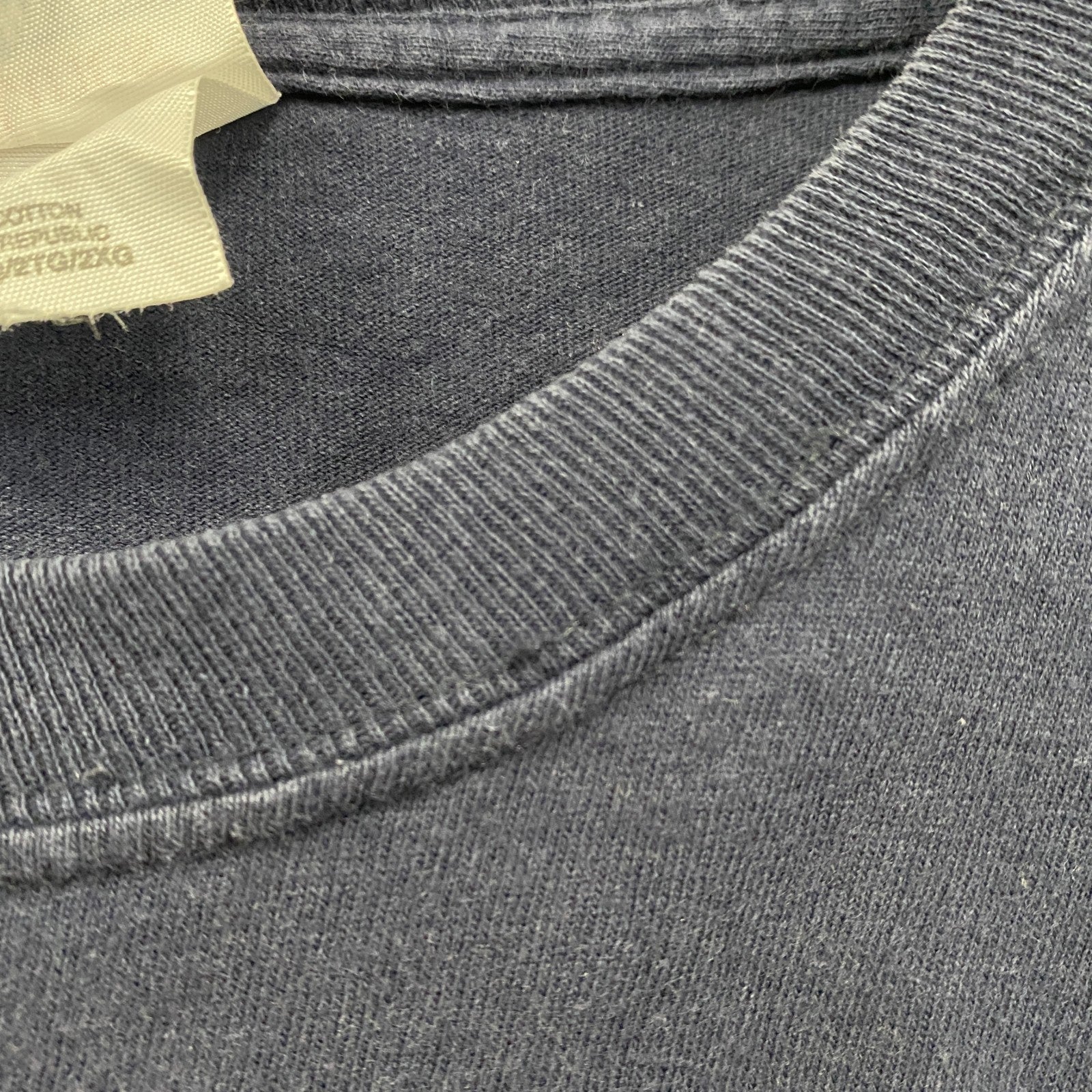 ～00s　Hanes　ヘインズ　半袖プリントTシャツ　ヴィンテージ　紺　ネイビー　2XLサイズ　古着