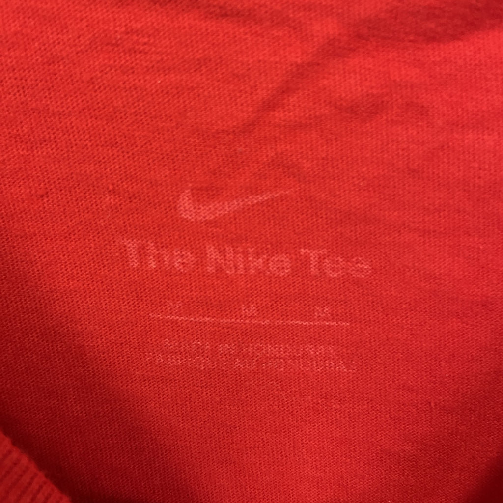 NIKE　ナイキ　半袖ビッグGプリントTシャツ　スウッシュロゴ　クルーネック　シティーボーイ　赤　レッド　Mサイズ　古着