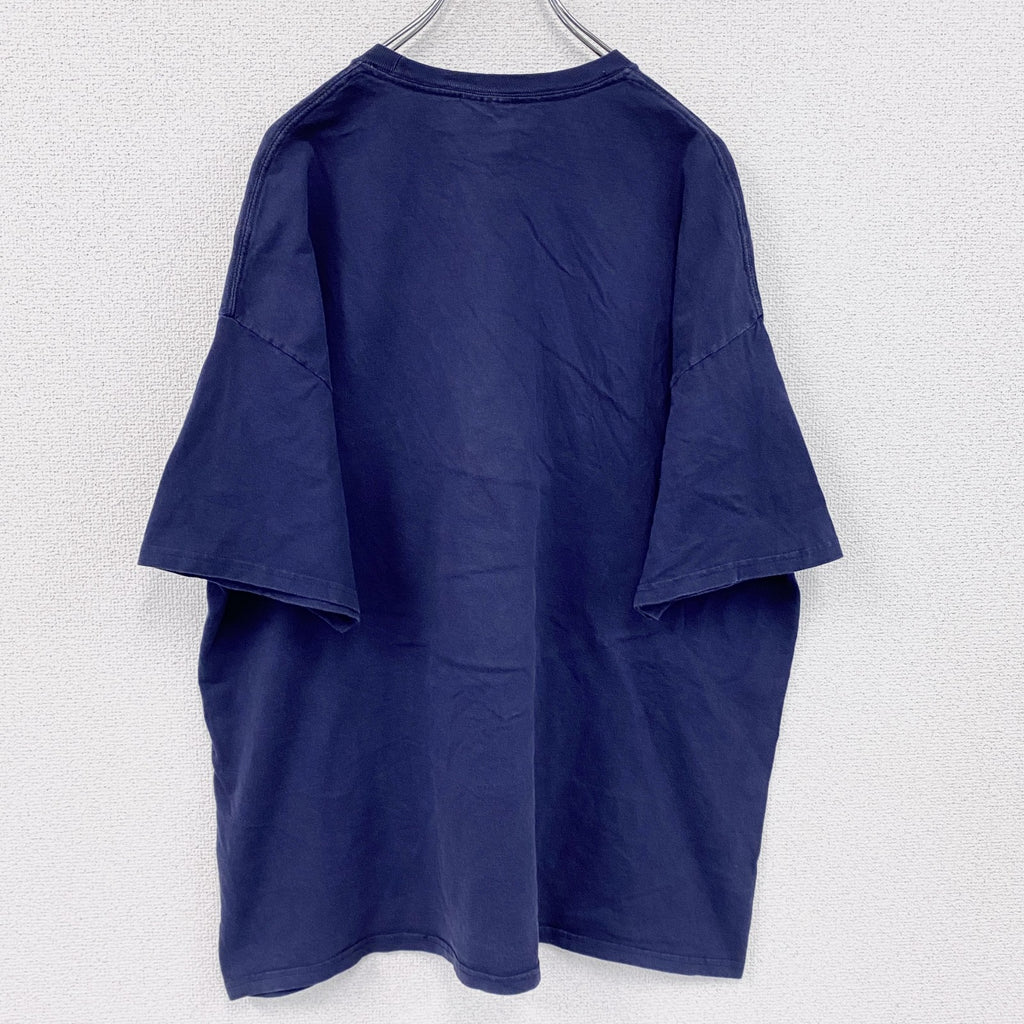 ～00s　Hanes　ヘインズ　半袖プリントTシャツ　ヴィンテージ　紺　ネイビー　2XLサイズ　古着