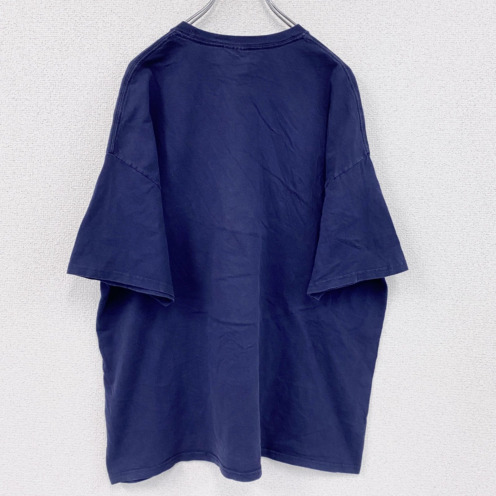 ～00s　Hanes　ヘインズ　半袖プリントTシャツ　ヴィンテージ　紺　ネイビー　2XLサイズ　古着