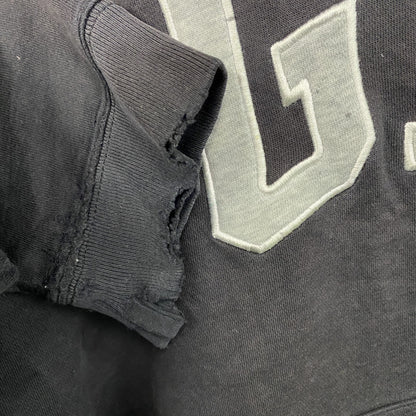 GAP　ギャップ　スウェットパーカー/フーディー　デカロゴ　フェード　黒　ブラック　Lサイズ