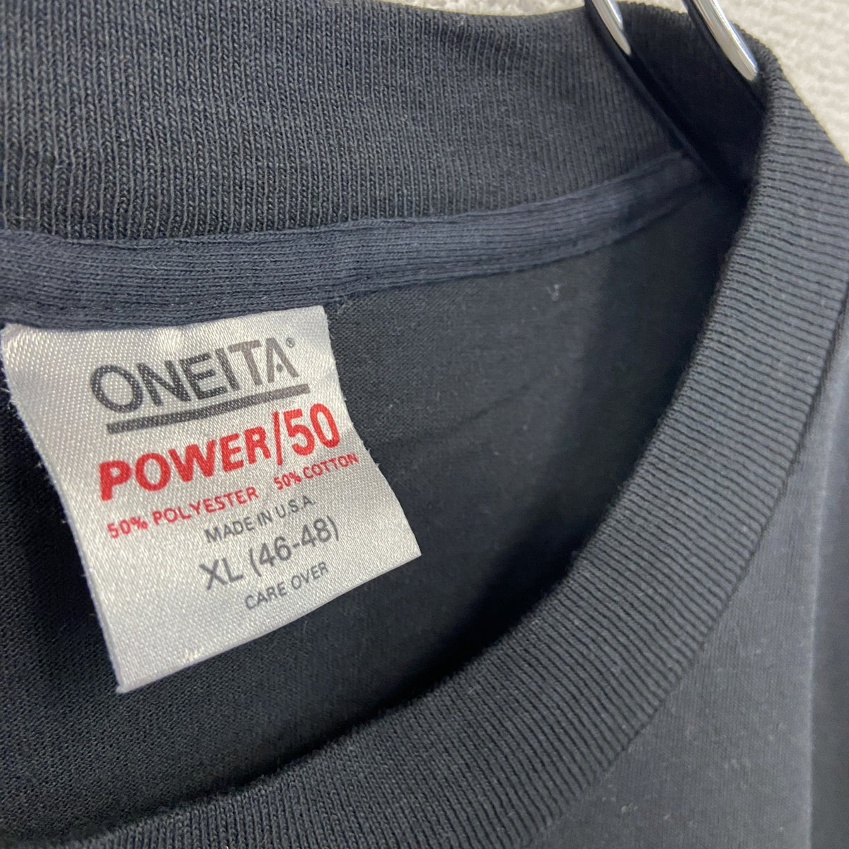ONEITA　オニータ　半袖プリントTシャツ　シングルステッチ　ヴィンテージ　黒　ブラック　XLサイズ　古着