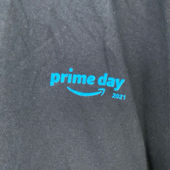 GILDAN　ギルダン　amazon　アマゾン　半袖プリントTシャツ　企業ロゴ　黒　ブラック　XLサイズ　古着