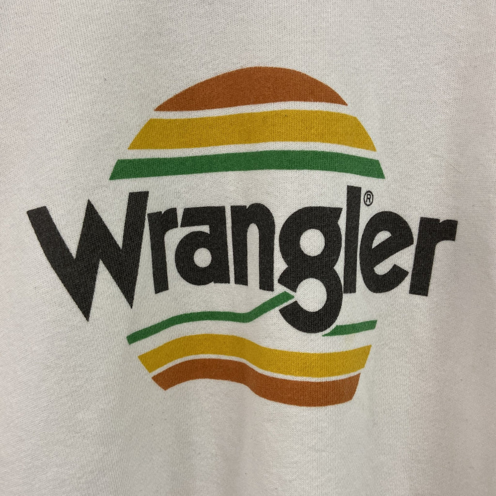Wrangler　ラングラー　スウェット/トレーナー　ラグランスリーブ　デカロゴ　白　ホワイト　XLサイズ　古着