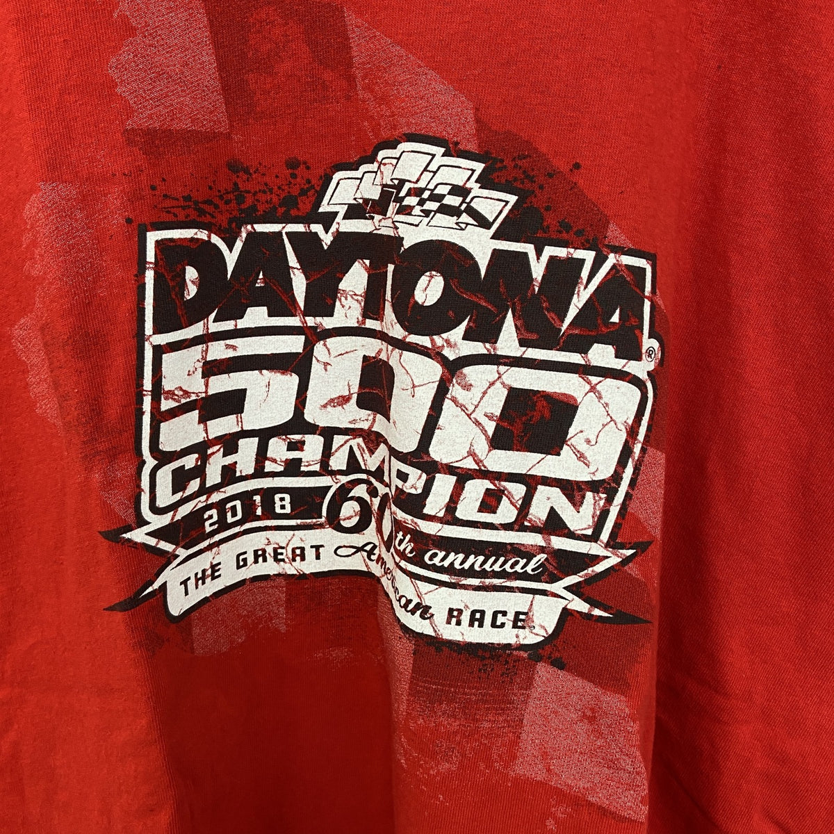 NASCAR ナスカ　半袖ビッグプリントTシャツ　クルーネック　レーシングカー　チャンピオンズ　赤　レッド　2XLサイズ　古着