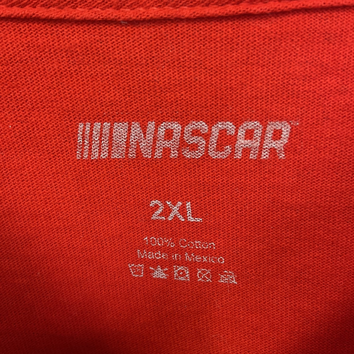NASCAR ナスカ　半袖ビッグプリントTシャツ　クルーネック　レーシングカー　チャンピオンズ　赤　レッド　2XLサイズ　古着