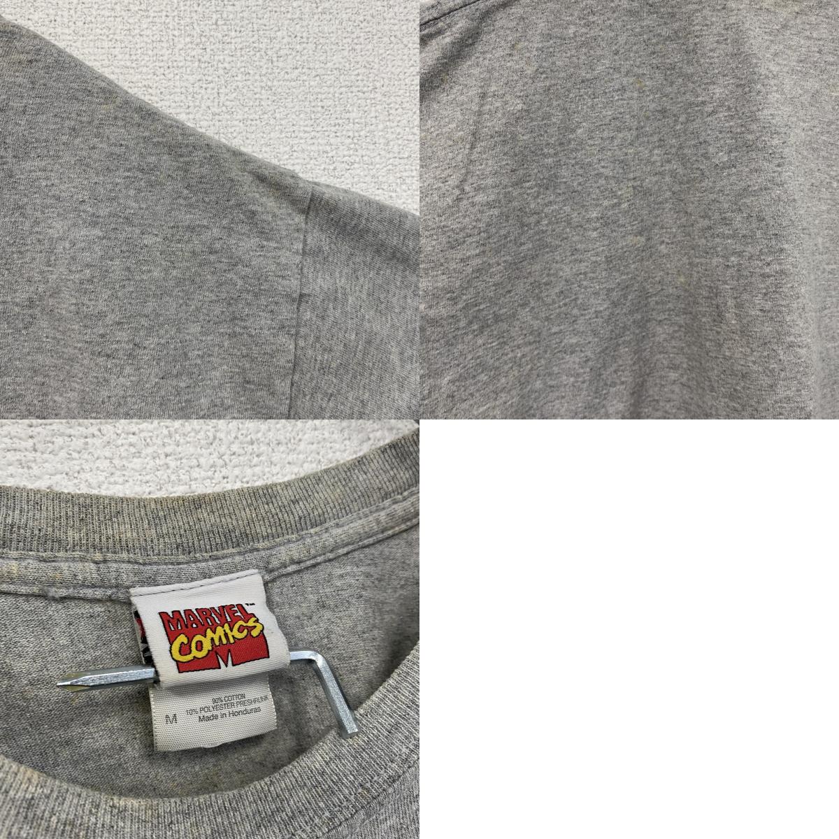 MARVEL COMICS　半袖プリントTシャツ　Journey into Mystery　DCコミックス　灰色　グレー　Mサイズ　古着