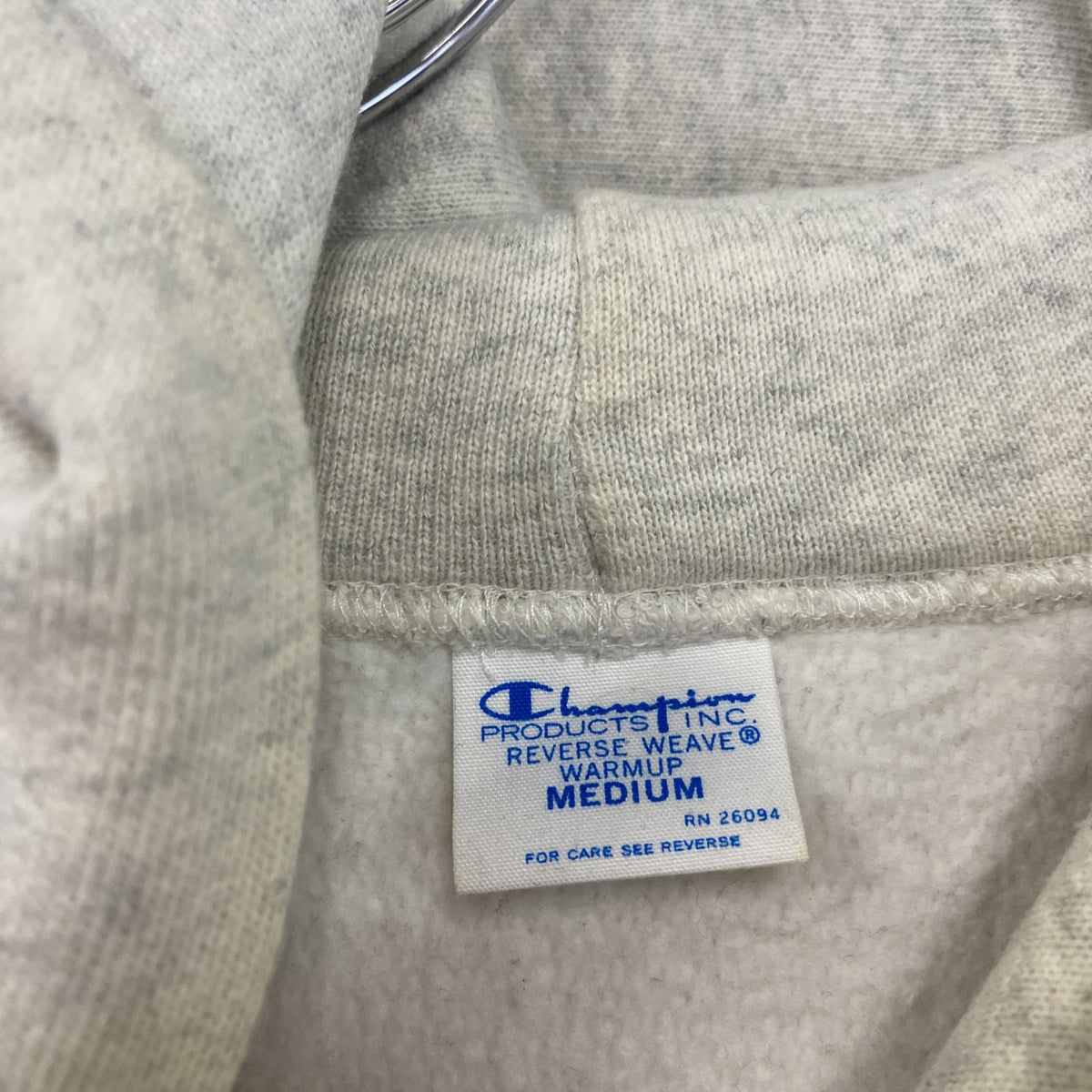 Champion　チャンピオン　リバースウィーブ　スウェットパーカー/フーディー　単色タグ　復刻　霜降りグレー　Mサイズ　古着
