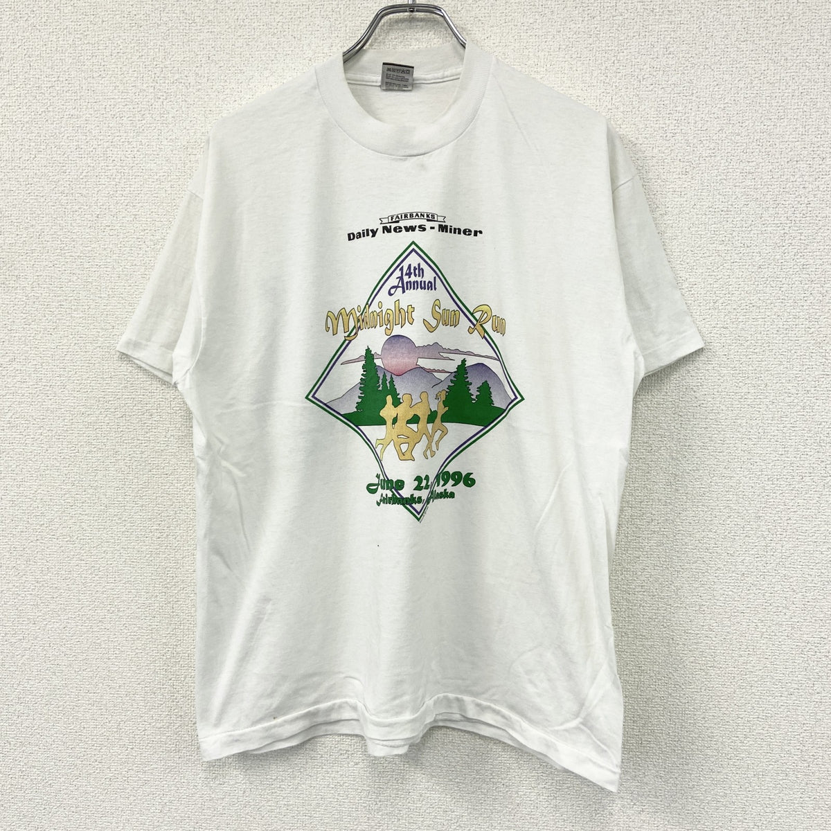 FRUIT OF THE LOOM　フルーツオブザルーム　半袖プリントTシャツ　シングルステッチ　ヴィンテージ　白　ホワイト　XLサイズ　古着