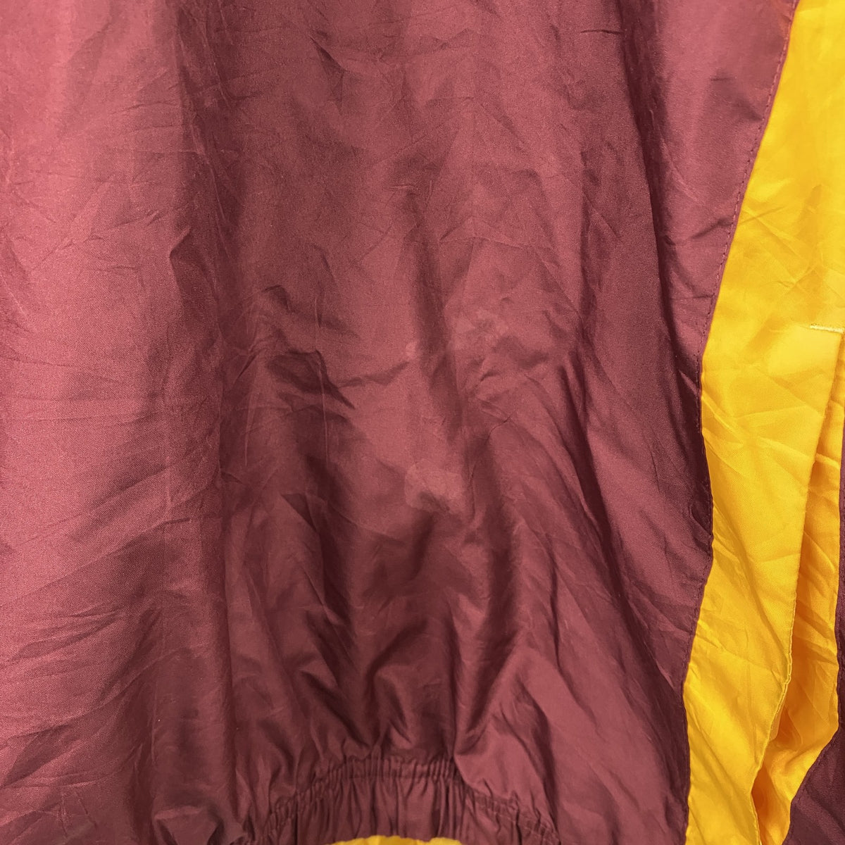 STARTER　スターター　プルオーバージャケット　アーチプリント　ボルドー　イエロー　古着