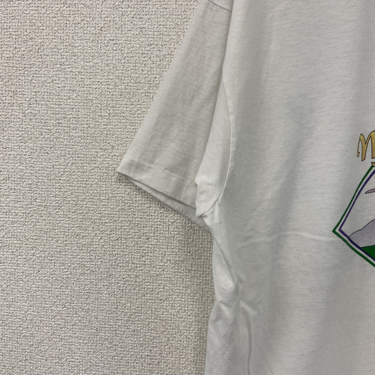 FRUIT OF THE LOOM　フルーツオブザルーム　半袖プリントTシャツ　シングルステッチ　ヴィンテージ　白　ホワイト　XLサイズ　古着