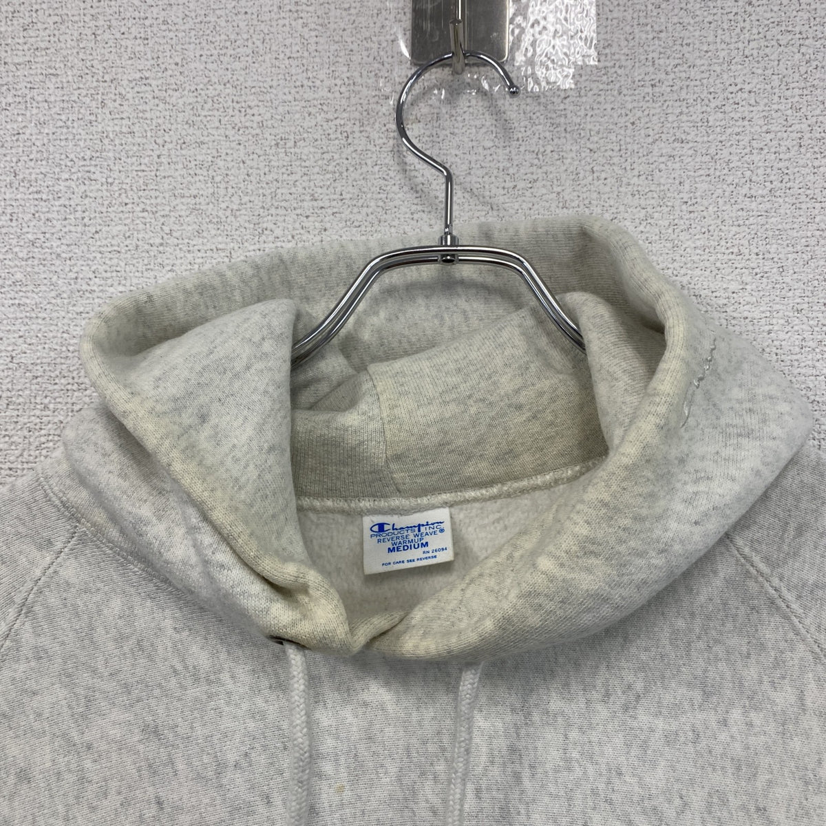 Champion　チャンピオン　リバースウィーブ　スウェットパーカー/フーディー　単色タグ　復刻　霜降りグレー　Mサイズ　古着